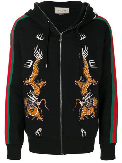 gucci zip up hoodie men|gucci dragonfly hoodie.